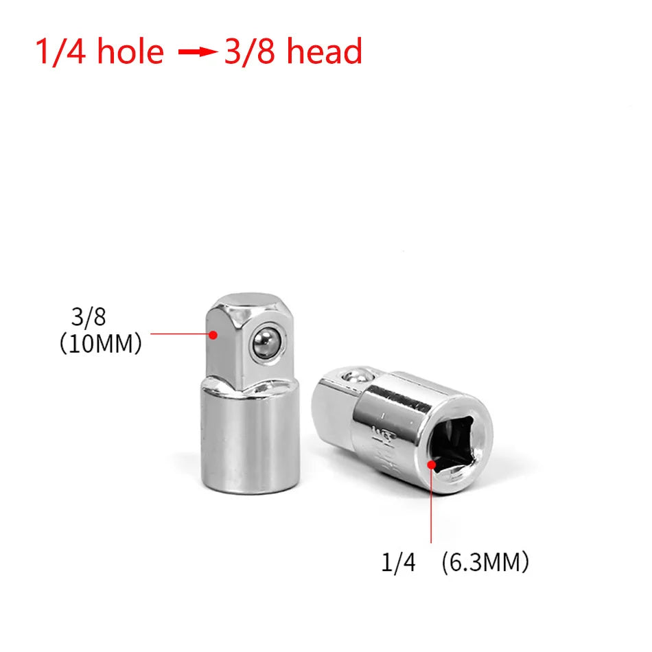 Ratchet Wrench Socket Converter Head Sleeve Adapter 1/2" Big Fly To 3/8" 1/4" Hand Tools