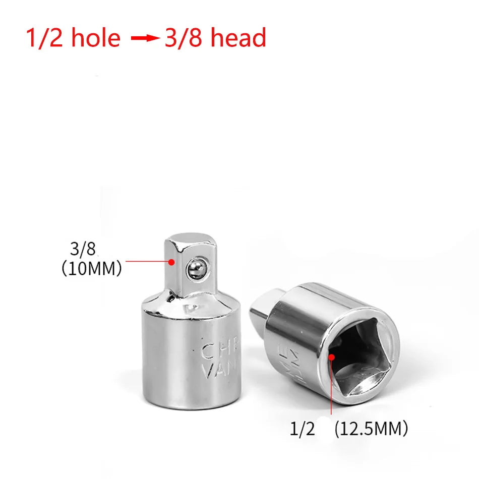 Ratchet Wrench Socket Converter Head Sleeve Adapter 1/2" Big Fly To 3/8" 1/4" Hand Tools