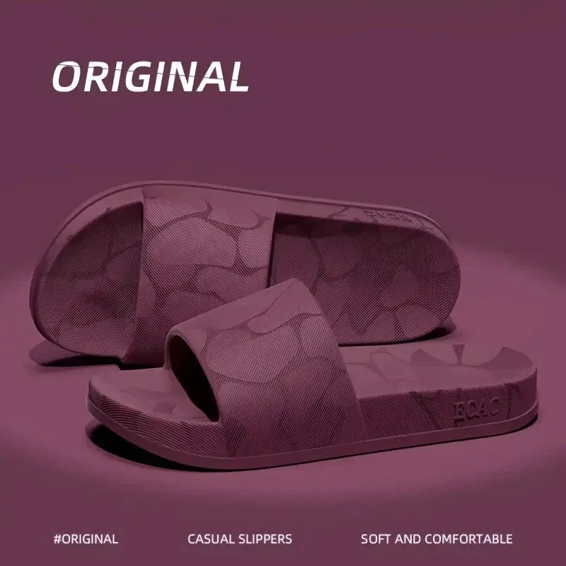 Women's Home Slippers Light Weight Simple Wear-Resistant Indoor/Outdoor Shoes EVA Non-Slip Summer Pink Open-toe Slippers