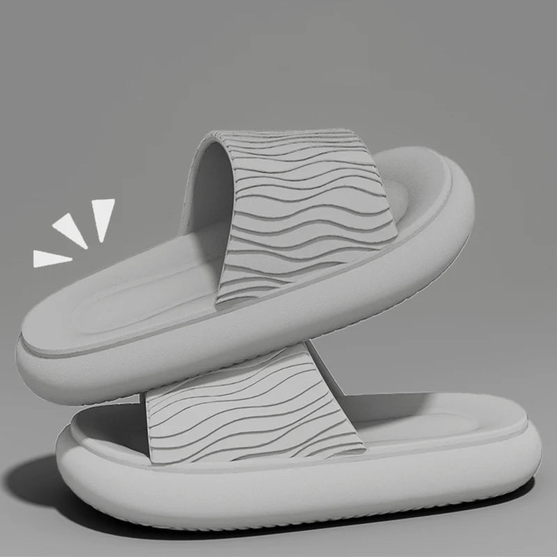 Soft Bottom Eva Cloud Slippers Women Red Thick Platform Pillow Slides Woman 2025 Summer Non Slip Beach Sandals Couple Flip Flops