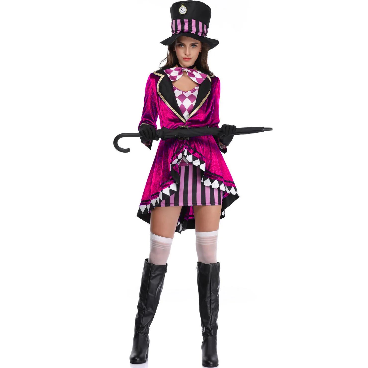 Halloween Costume For Women Cosplay Circus Magician Role Play Stage Outfit Performance Holiday Party Outfits