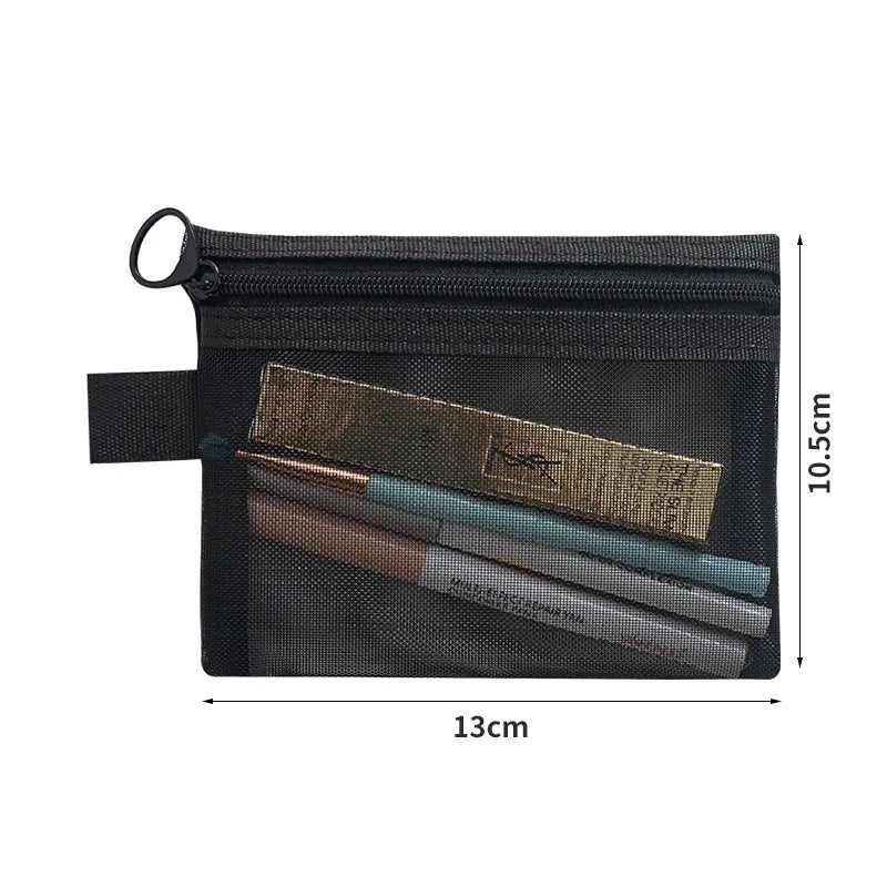 1/3pcs Mesh Clear Cosmetic Bags Small Large Black Makeup Bag Portable Travel Toiletry Organizer Case Lipstick Storage Pouch