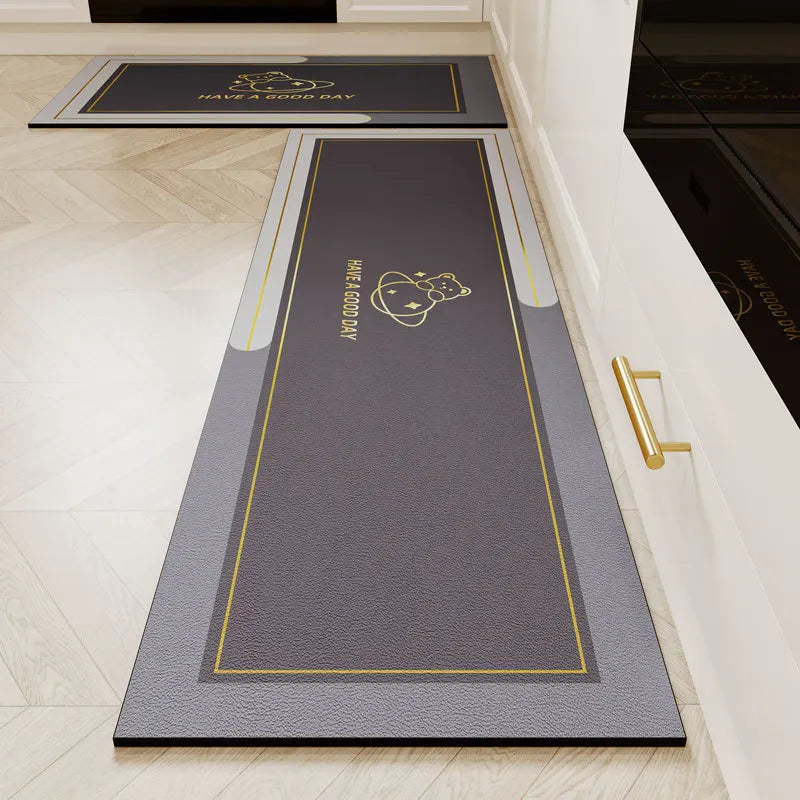 VIKAMA Kitchen Long Rug Diatomite Mat Super-Absorbent Kitchen Floor Mat Anti-Slip Bathroom Foot Pad Room Door Mat