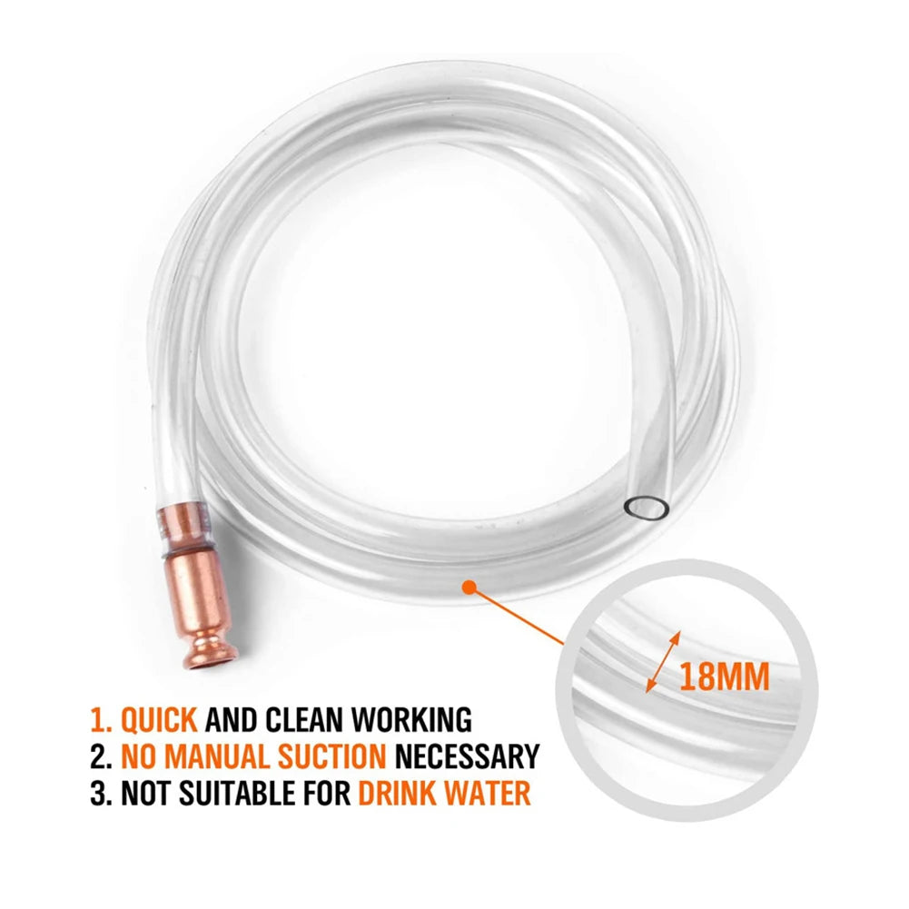 Self Suction Oil Pump Copper PVC Filler Pipe Manual Pumping Oil Pipe Fittings Siphon Connector Fuel Water Shaker Siphon