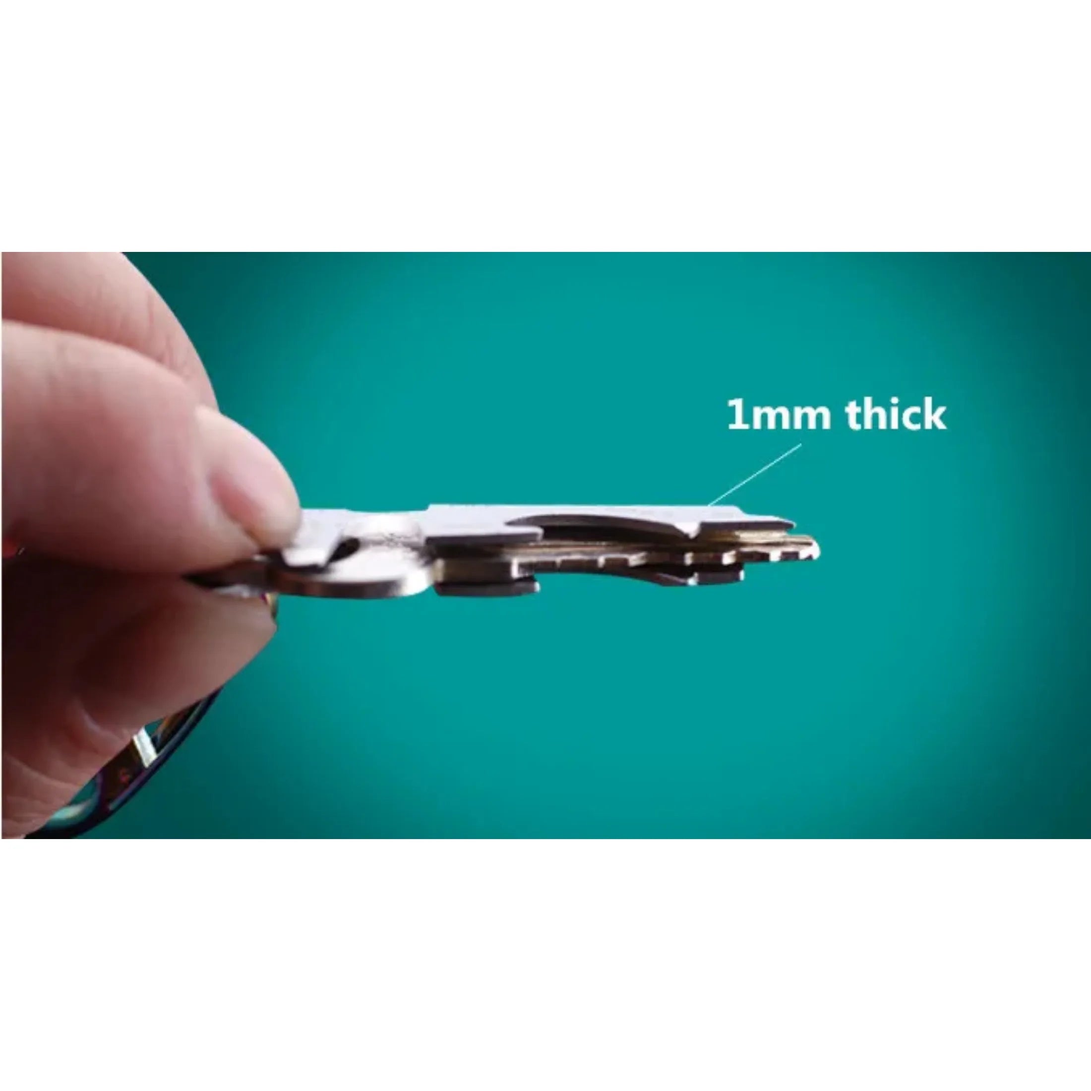 1PC EDC 8 in 1 Stainless Steel Multi Function Keychain Pendant  Bottle Opener Screwdriver Camping Outdoor Survival Gear Tool