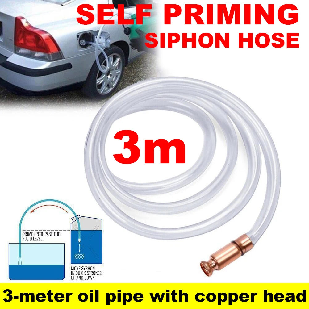 Self Suction Oil Pump Copper PVC Filler Pipe Manual Pumping Oil Pipe Fittings Siphon Connector Fuel Water Shaker Siphon