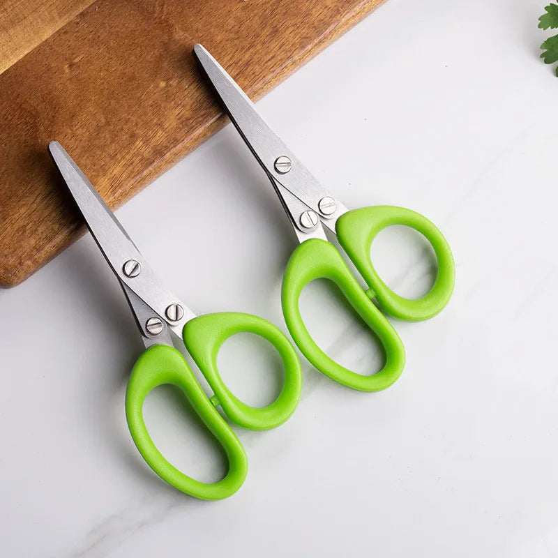 3/5 Layers Multi-functional Stainless Steel Kitchen Knives Scissors shallot Sushi Shredded Scallion Cut Herb Spices Scissors