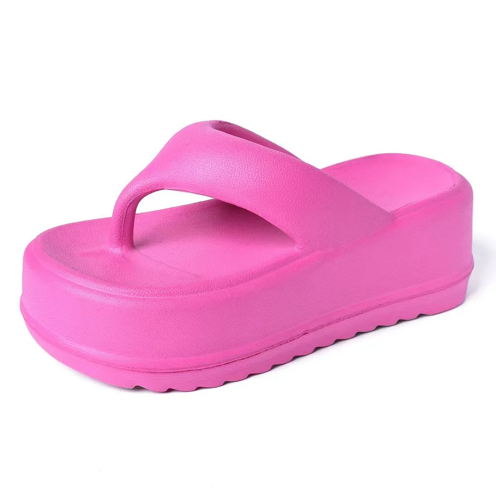 Women Flat Bow Flip Flops Women 2023 New Summer Platform Flops Female Thick Sole Mules Outdoor Fashion Casual Comfortable Slides