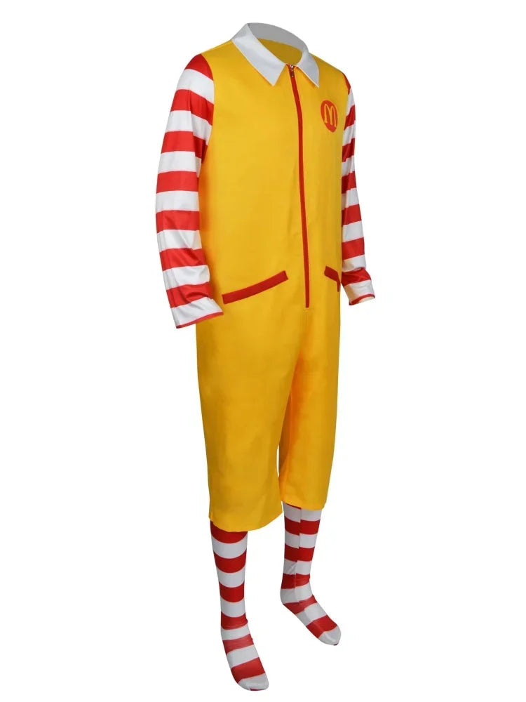 Halloween  Costume de Cosplay pour hommes, combinaisons + chaussettes, Costume pour Ronald McDonald, fête adulte