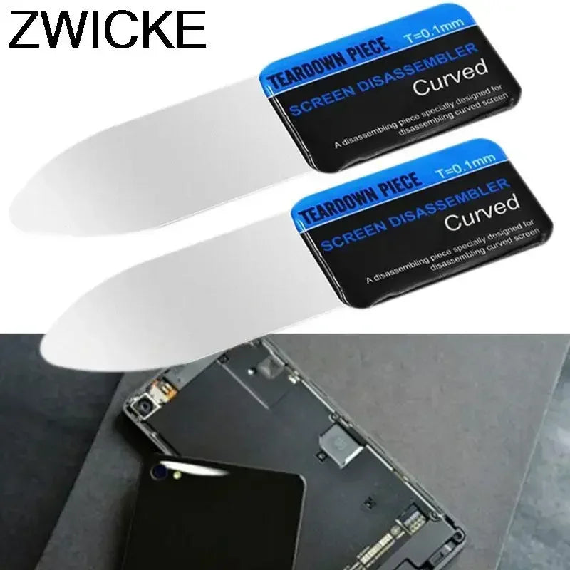 1 Piece Opening Pry Card Tools Steel Metal Ultra Thin Flexible Mobile Phone Disassemble Mobile Phone Curved LCD Screen Spudger
