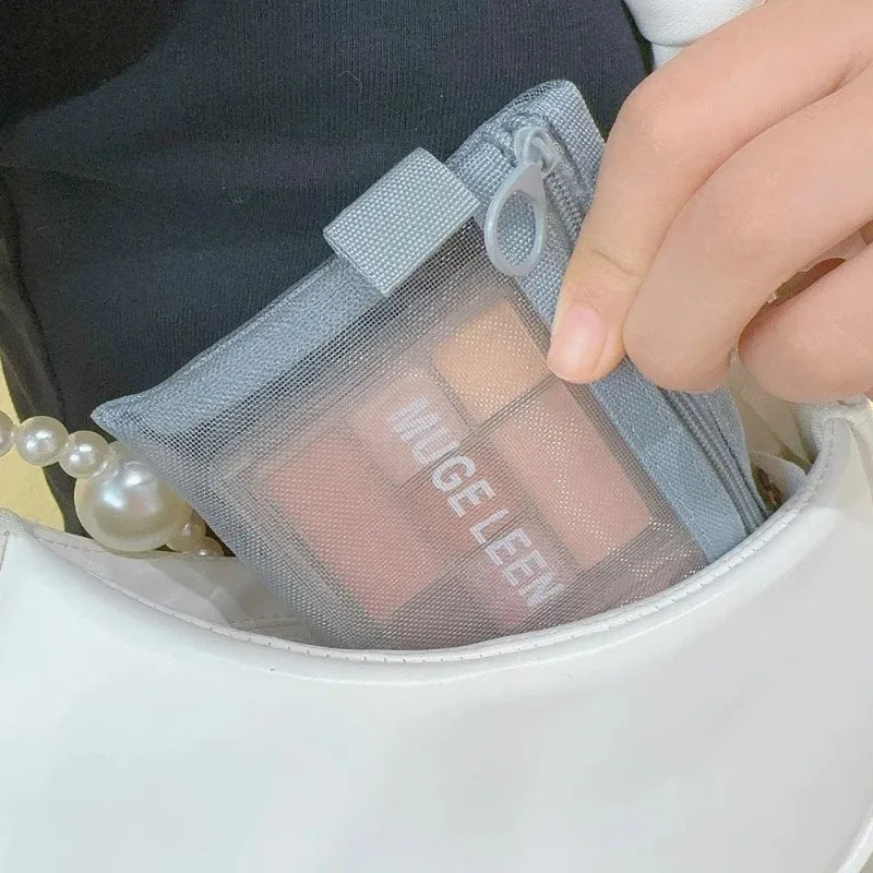 1/3pcs Mesh Clear Cosmetic Bags Small Large Black Makeup Bag Portable Travel Toiletry Organizer Case Lipstick Storage Pouch