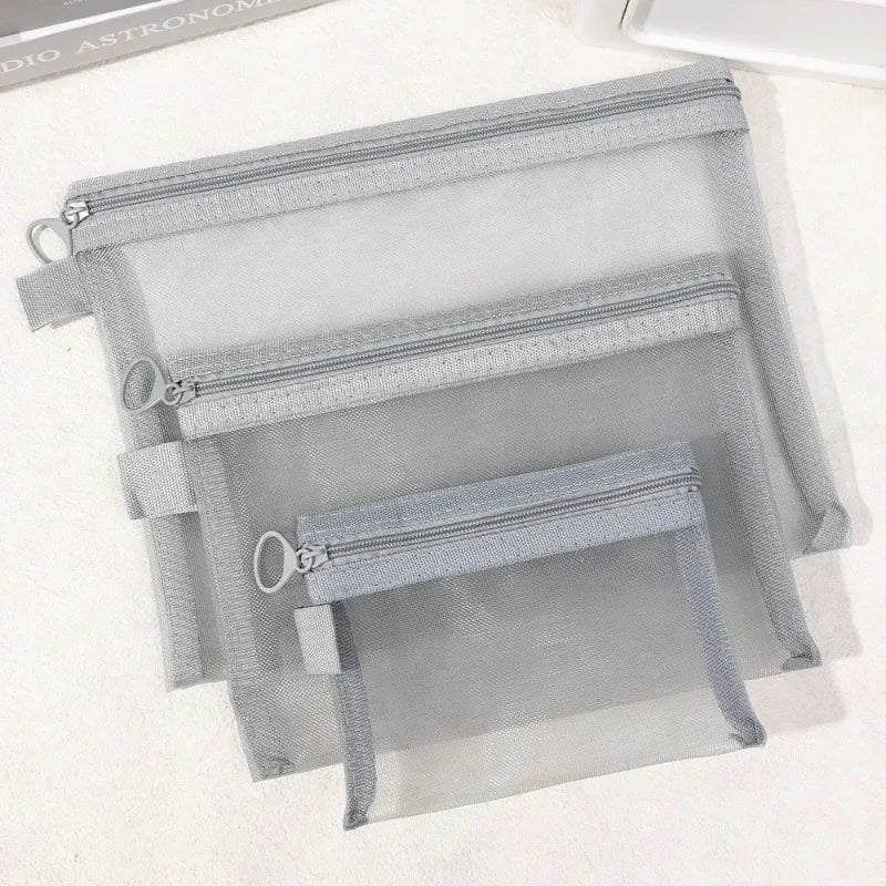 1/3pcs Mesh Clear Cosmetic Bags Small Large Black Makeup Bag Portable Travel Toiletry Organizer Case Lipstick Storage Pouch