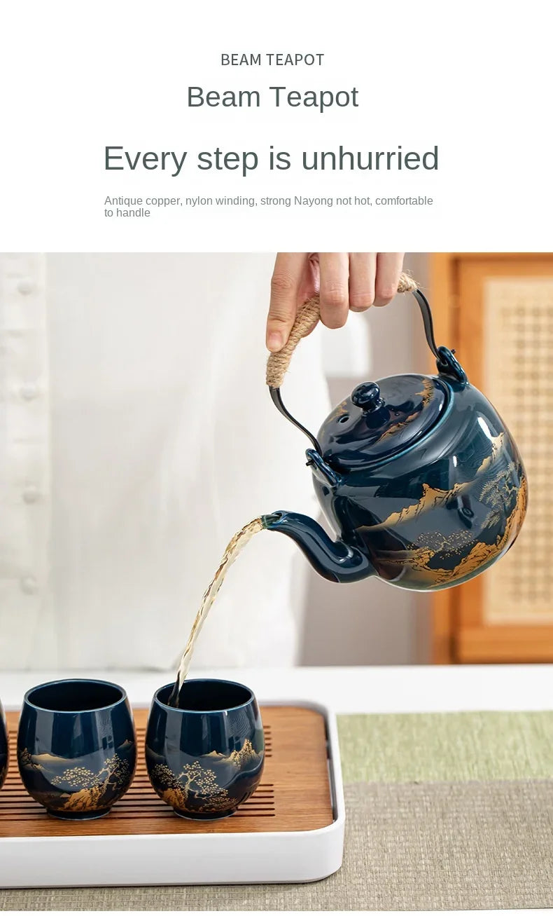 180ml Japanese-style simple master Mug Ceramic tea bowl cup household Jilan simple ceramic large teacup Tea set for a single cup