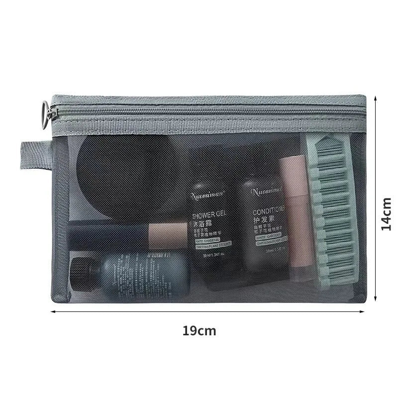 1/3pcs Mesh Clear Cosmetic Bags Small Large Black Makeup Bag Portable Travel Toiletry Organizer Case Lipstick Storage Pouch