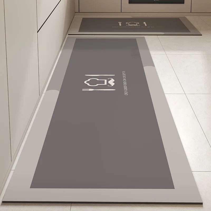 VIKAMA Kitchen Long Rug Diatomite Mat Super-Absorbent Kitchen Floor Mat Anti-Slip Bathroom Foot Pad Room Door Mat