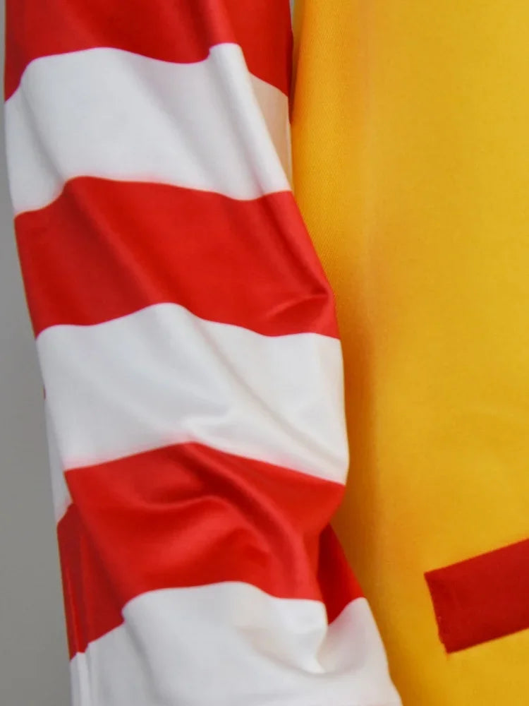 Halloween  Costume de Cosplay pour hommes, combinaisons + chaussettes, Costume pour Ronald McDonald, fête adulte