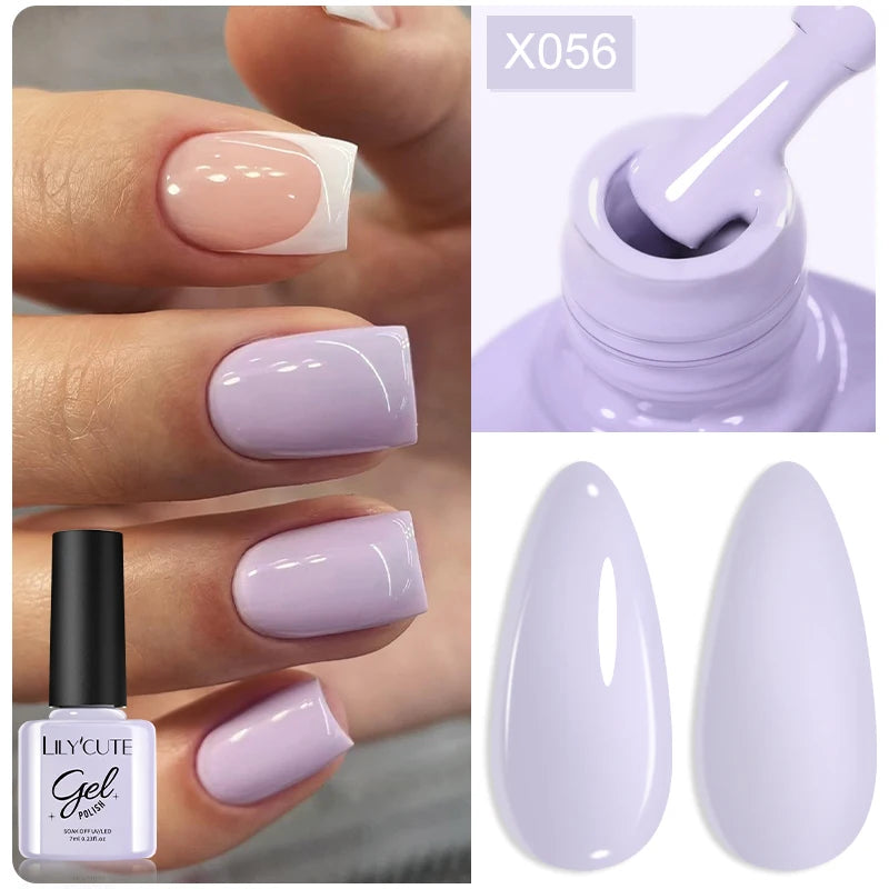 LILYCUTE 8ml Pink Dried Flower Gel Nail Polish Natural Flower Fairy Nail Art Gel Soak Off UV LED Painting Varnish For Nails DIY