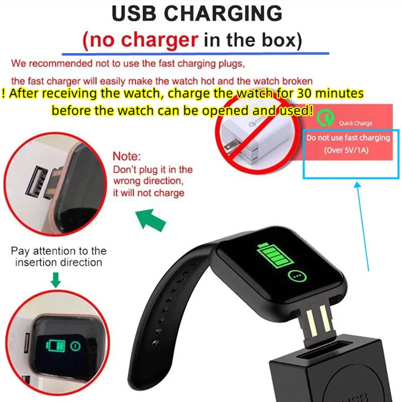 Smartwatch Men Women Wristwatches Smart Watch Message Fitness Monitor Bracelet Birthday Gift Electronic Clock For Android IOS