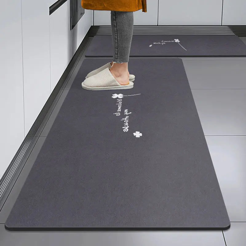 VIKAMA Kitchen Long Rug Diatomite Mat Super-Absorbent Kitchen Floor Mat Anti-Slip Bathroom Foot Pad Room Door Mat