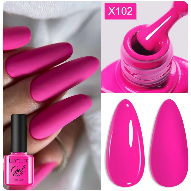 LILYCUTE 8ml Pink Dried Flower Gel Nail Polish Natural Flower Fairy Nail Art Gel Soak Off UV LED Painting Varnish For Nails DIY