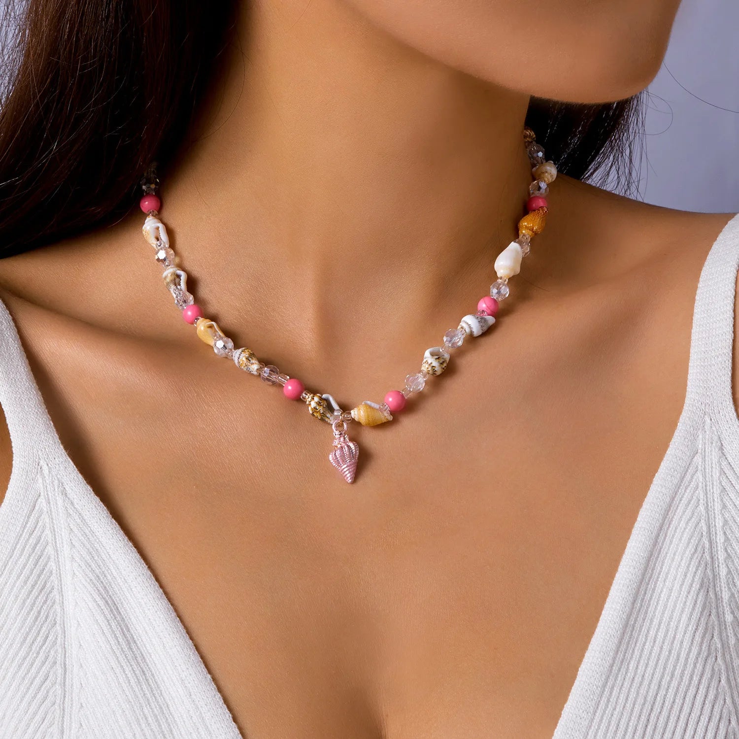 New Beach Style Seashell Necklace Beaded Choker Necklaces for Women Handmade Starfish Pendant Fashion Ocean Jewelry Чокер