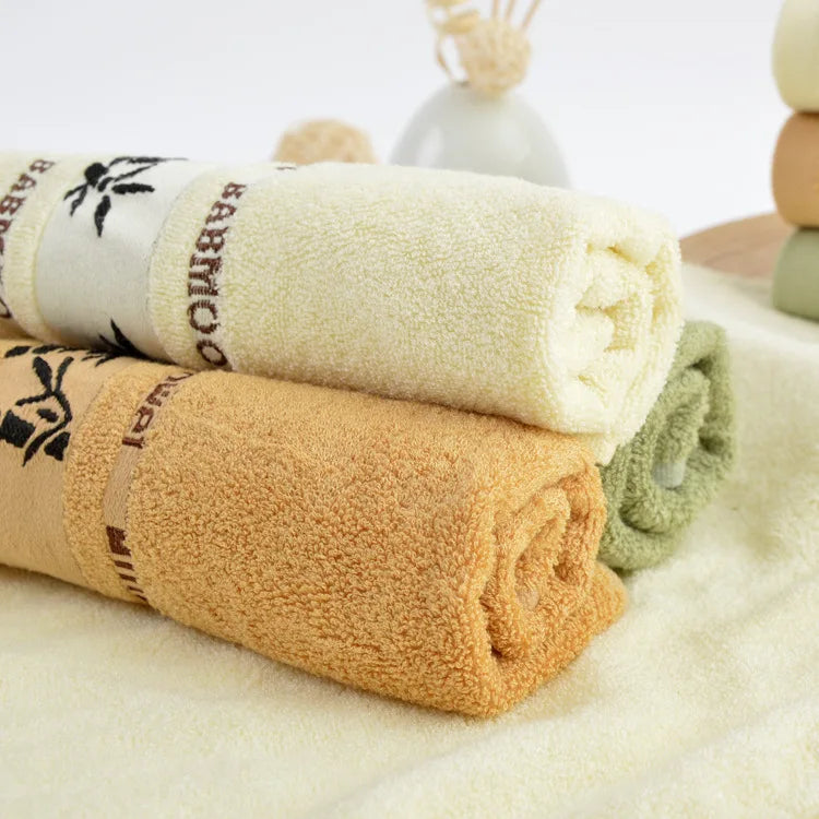 Set of 1/4/6 Bamboo Fiber Towels Sets Home Bath Towels Adults Face Towel Thick Absorbent Luxury Bathroom Towels Toalha De Praia