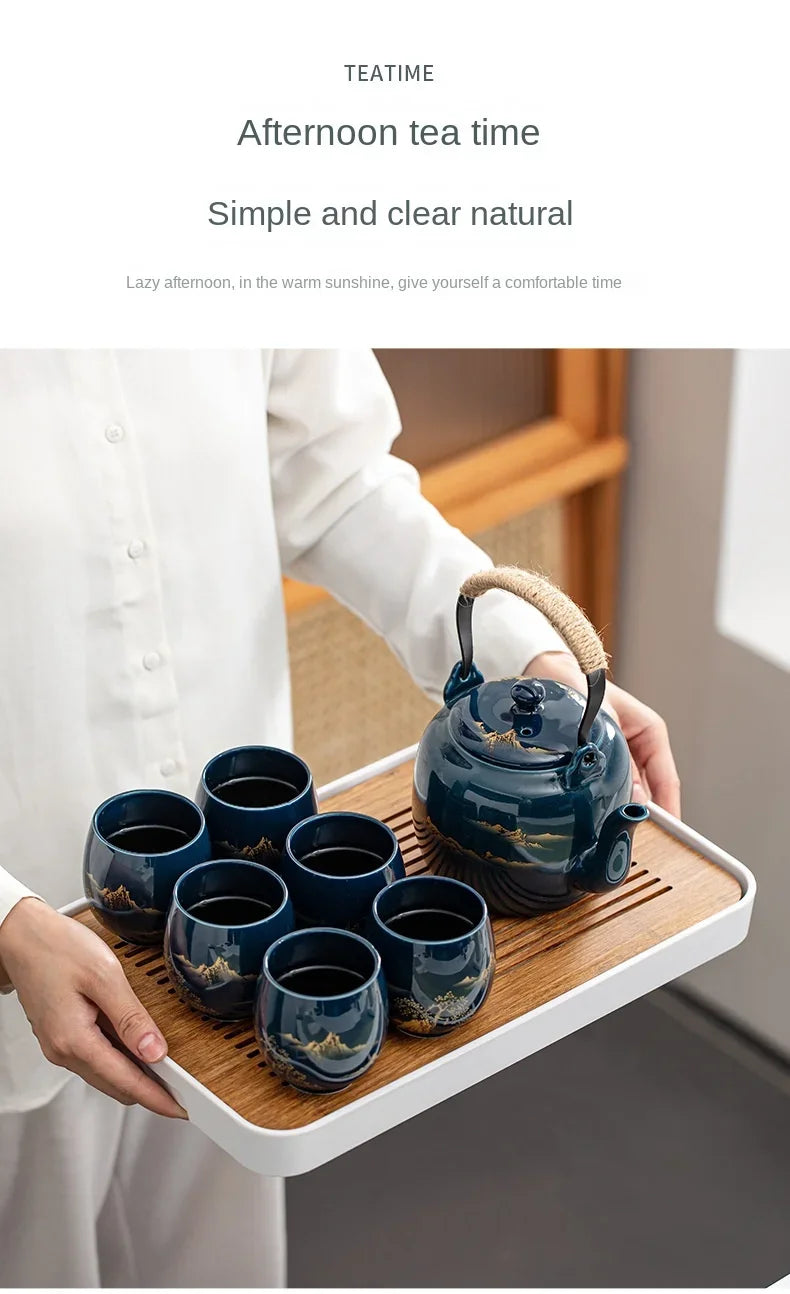 180ml Japanese-style simple master Mug Ceramic tea bowl cup household Jilan simple ceramic large teacup Tea set for a single cup