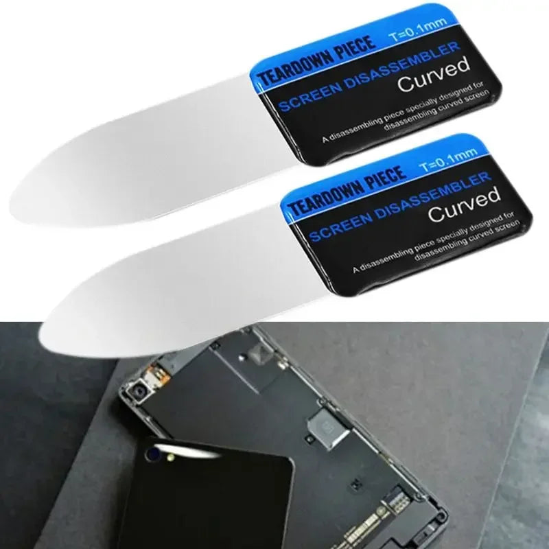 1 Piece Opening Pry Card Tools Steel Metal Ultra Thin Flexible Mobile Phone Disassemble Mobile Phone Curved LCD Screen Spudger