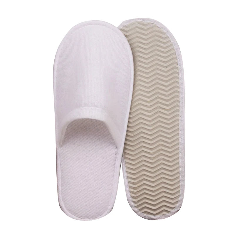5Pairs Disposable Slippers Hotel Travel Slipper Party Home Guest Men Women Unisex Closed Toe Anti-slip Slippers Sanitary Sandals
