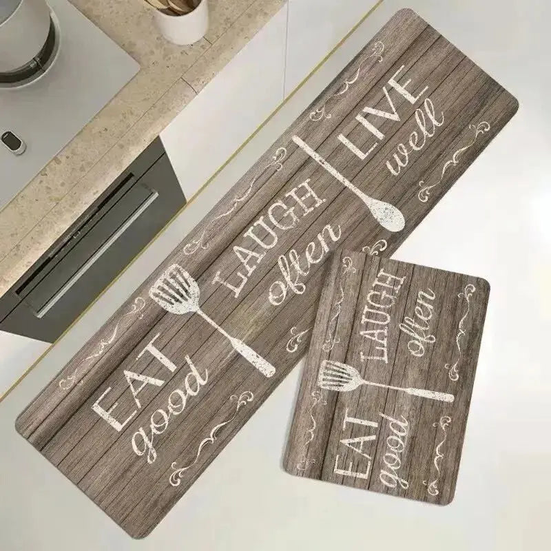 VIKAMA Crystal Velvet Minimalist Kitchen Floor Mat Absorbent Dirt Resistant Long Strip Mat Household Entrance Door Foot Mat