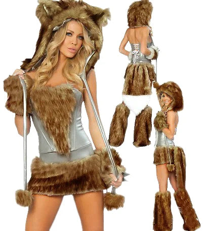 Halloween Cosplay Costume Sexy Holiday Party Dress Suit Woman Backless Fashion Funny Bring Hat Stage Costume Streetwear Clothes