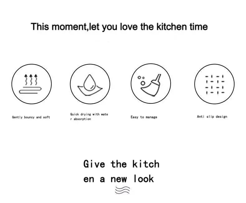 VIKAMA Kitchen Long Rug Diatomite Mat Super-Absorbent Kitchen Floor Mat Anti-Slip Bathroom Foot Pad Room Door Mat