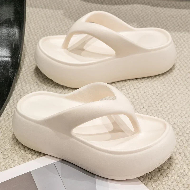 Summer Thick Bottom EVA Flip Flops for Women Non Slip Platform Sandals Woman Fashion Clip Toe Outdoor Slippers Soft Beach Slides