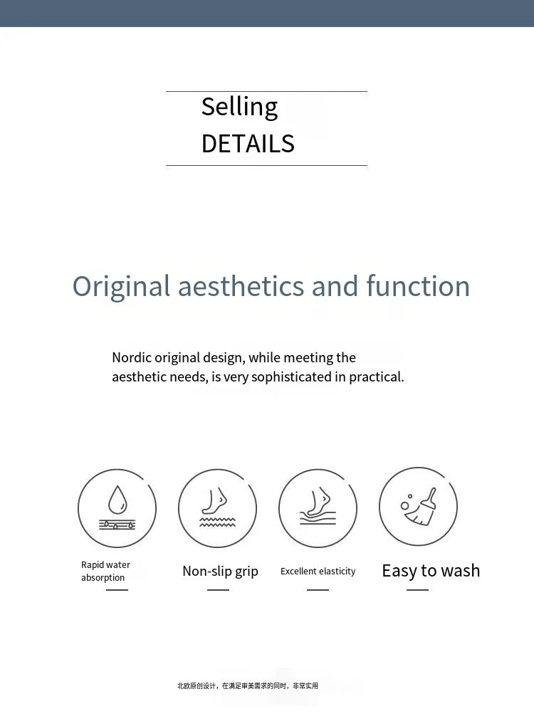 VIKAMA Crystal Velvet Minimalist Kitchen Floor Mat Absorbent Dirt Resistant Long Strip Mat Household Entrance Door Foot Mat