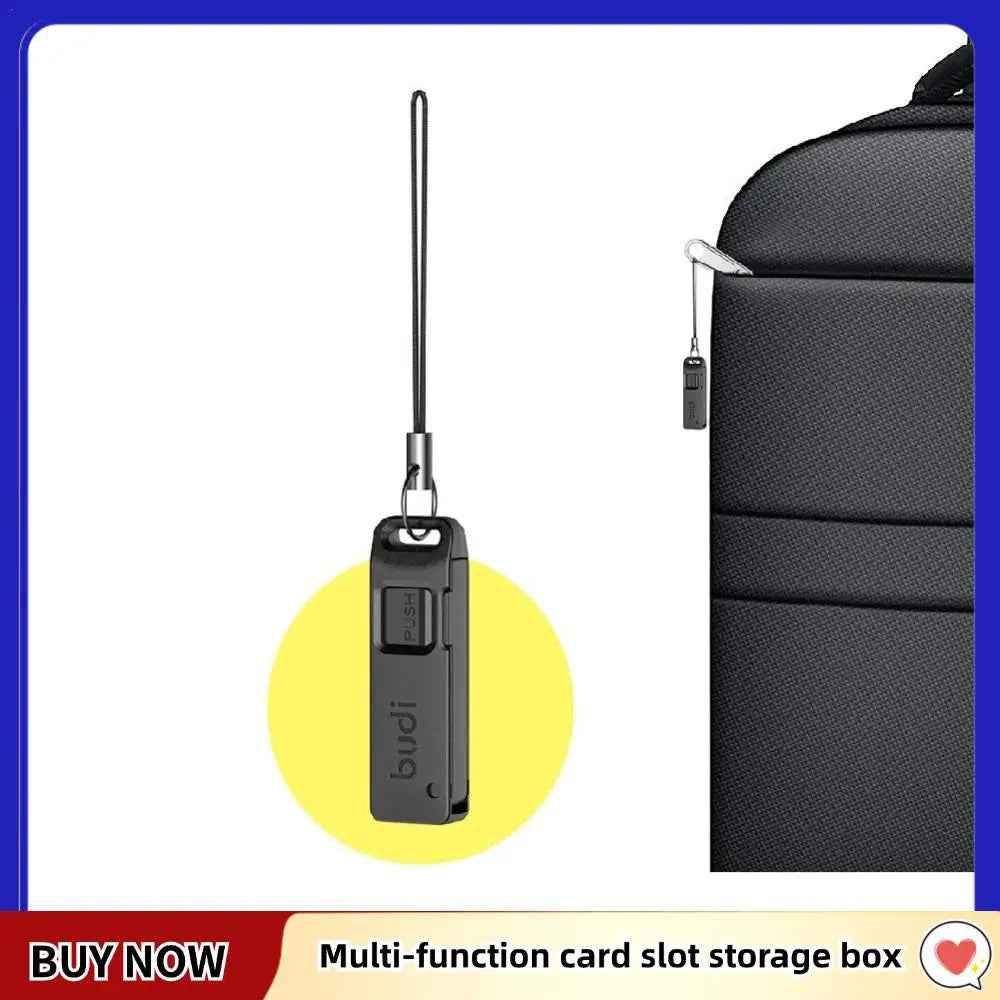 Anti-Lost Sim Card Pin Needle with Storage Case Key Tool Mobile Phone Ejecting Pin SIM Card Tray Ejection Pin Keyring