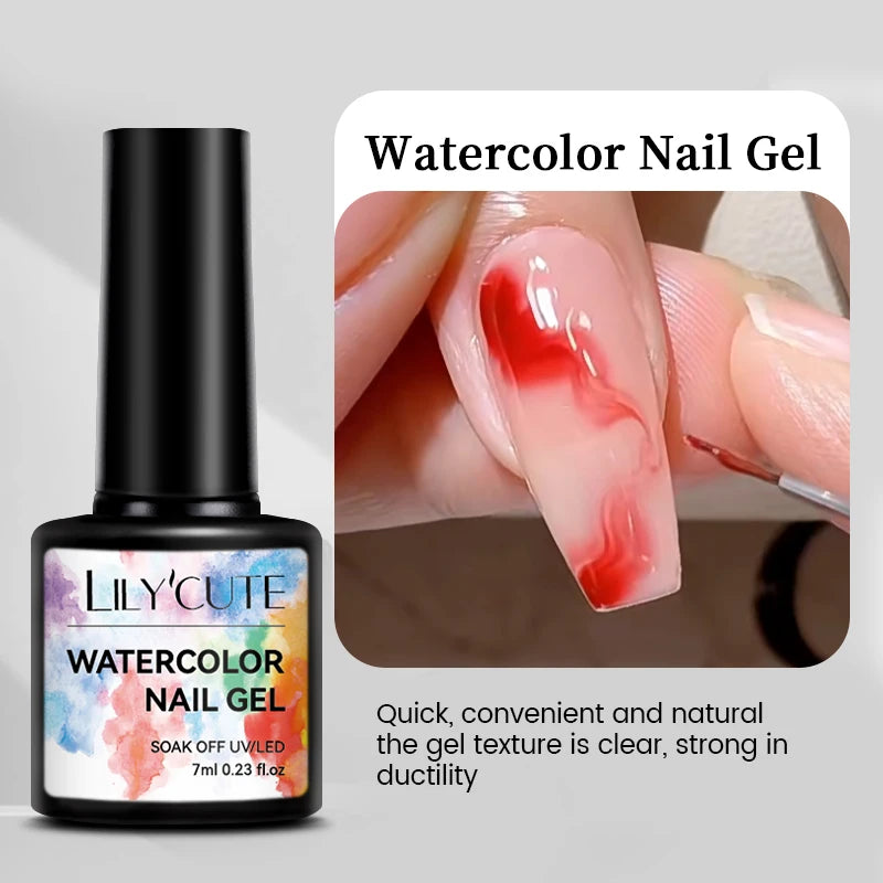 LILYCUTE 184 Colors 7ML Nail Gel Polish Semi-Permanent Glitter Soak Off Base Top Coat UV LED Nail Gel Varnish Nail Art Manicure