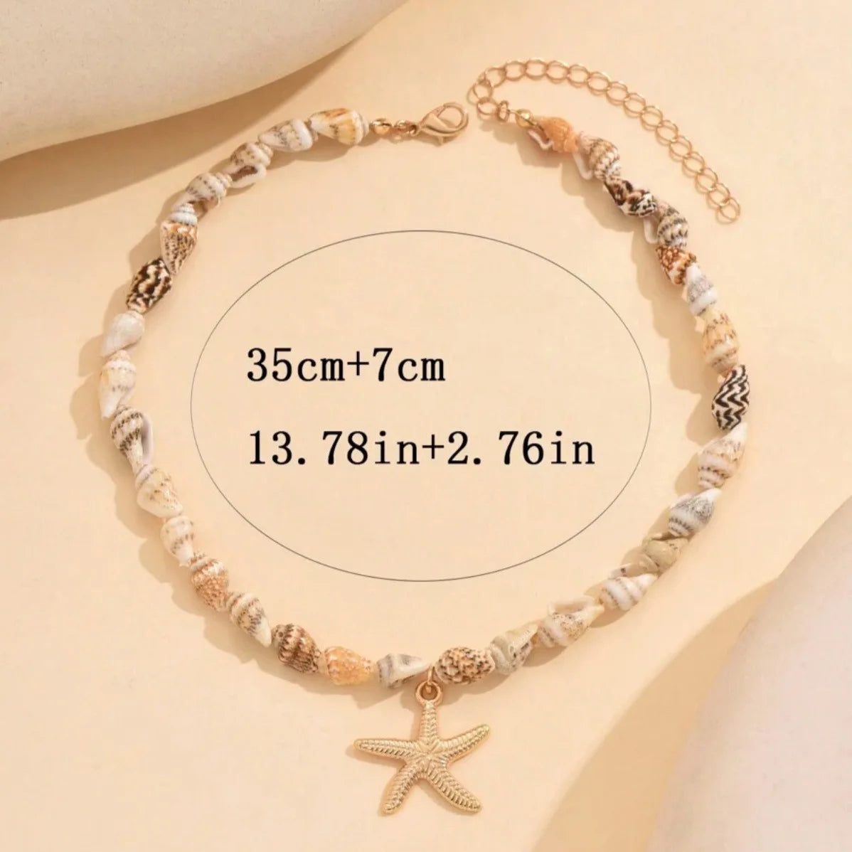 New Beach Style Seashell Necklace Beaded Choker Necklaces for Women Handmade Starfish Pendant Fashion Ocean Jewelry Чокер