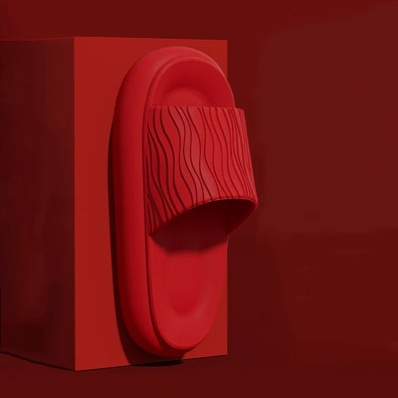 Soft Bottom Eva Cloud Slippers Women Red Thick Platform Pillow Slides Woman 2025 Summer Non Slip Beach Sandals Couple Flip Flops