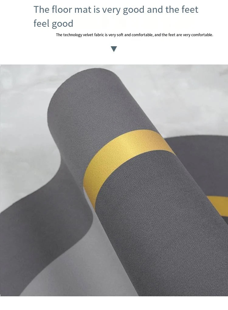 VIKAMA Crystal Velvet Minimalist Kitchen Floor Mat Absorbent Dirt Resistant Long Strip Mat Household Entrance Door Foot Mat