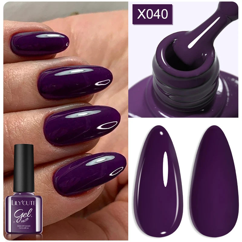 LILYCUTE 8ml Pink Dried Flower Gel Nail Polish Natural Flower Fairy Nail Art Gel Soak Off UV LED Painting Varnish For Nails DIY