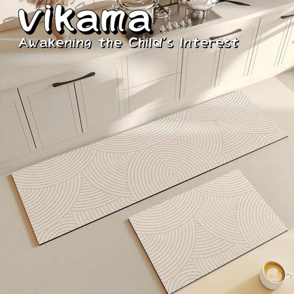 VIKAMA Multi-Functional Non-Slip Mat & Carpet Absorbs Water, Features Stylish Patterns, Ideal for Kitchens and Bathrooms