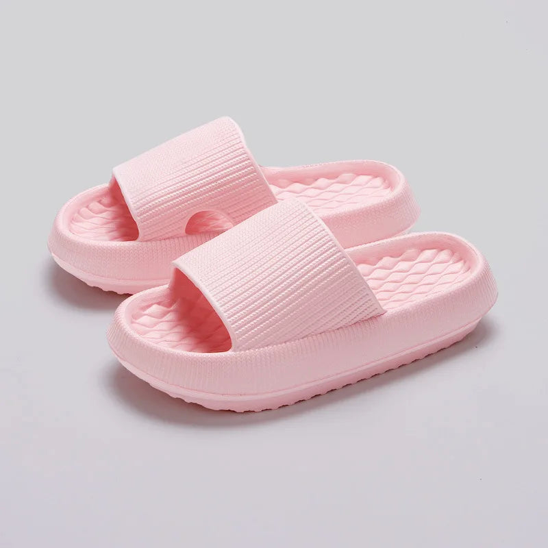 Lucyever 2024 Summer Non-slip Soft Cloud Slippers Women Comfy Eva Thick Platform Slides Woman Couple Bathroom Home Flip Flops 45