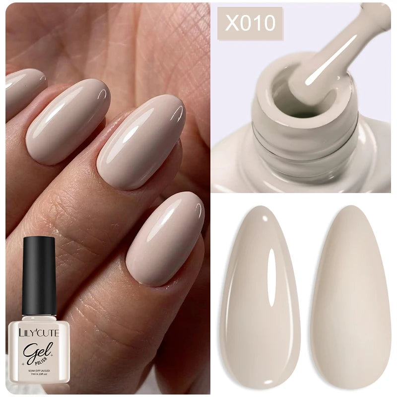 LILYCUTE 8ml Pink Dried Flower Gel Nail Polish Natural Flower Fairy Nail Art Gel Soak Off UV LED Painting Varnish For Nails DIY