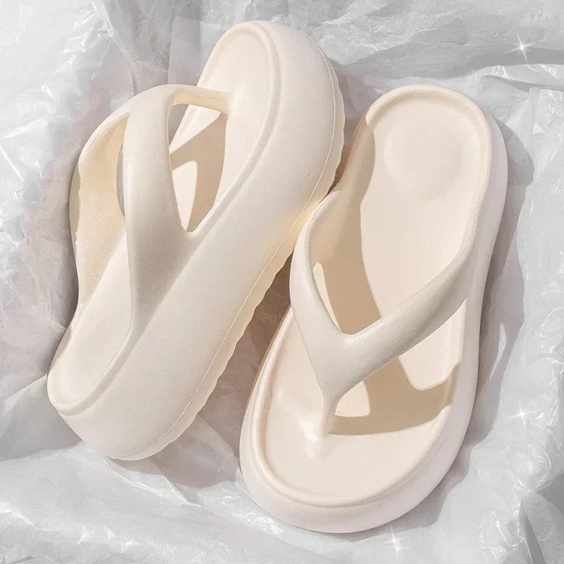 Summer Thick Bottom EVA Flip Flops for Women Non Slip Platform Sandals Woman Fashion Clip Toe Outdoor Slippers Soft Beach Slides
