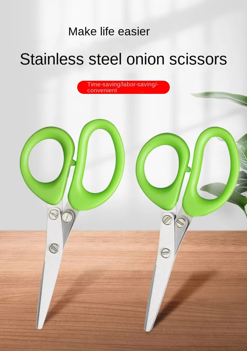 3/5 Layers Multi-functional Stainless Steel Kitchen Knives Scissors shallot Sushi Shredded Scallion Cut Herb Spices Scissors
