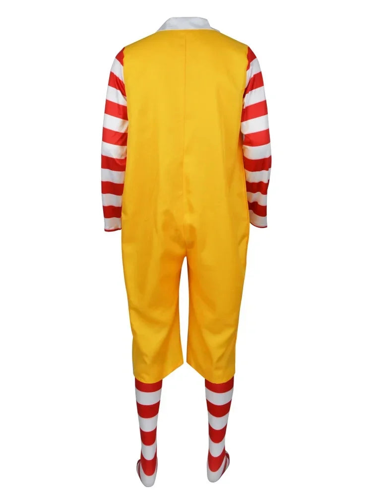 Halloween  Costume de Cosplay pour hommes, combinaisons + chaussettes, Costume pour Ronald McDonald, fête adulte
