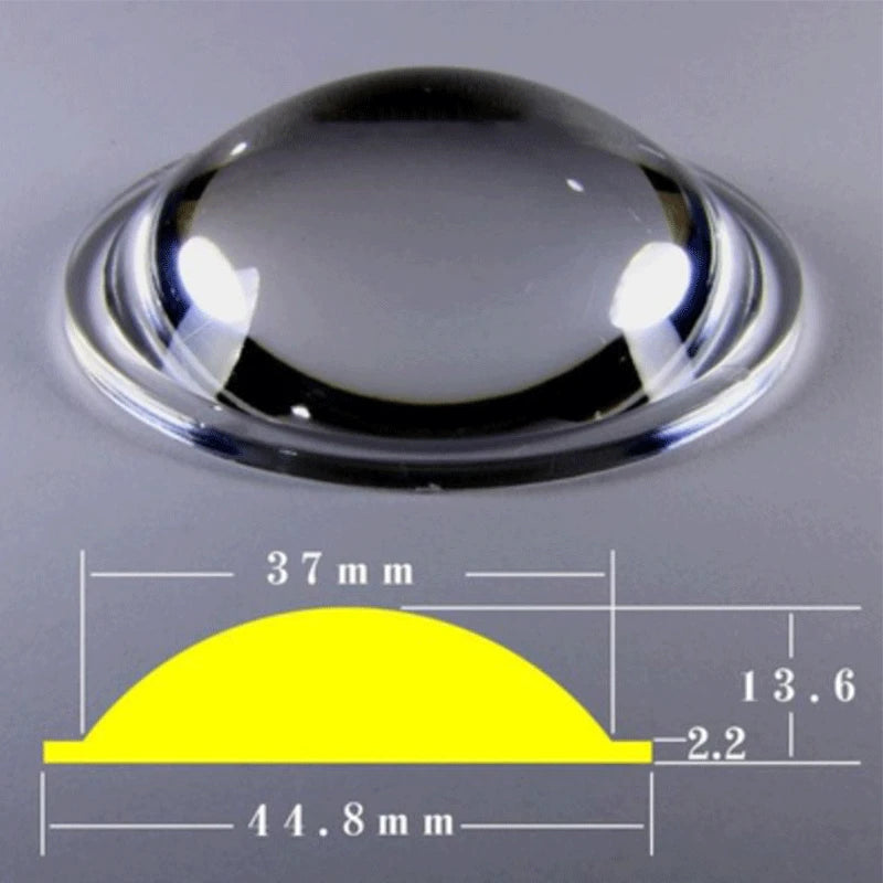 20-66mm Edged Acrylic Plano-convex Lens Flashlight LED Lens Focusing Torch Accessories Magnifying Glass Convex Lens