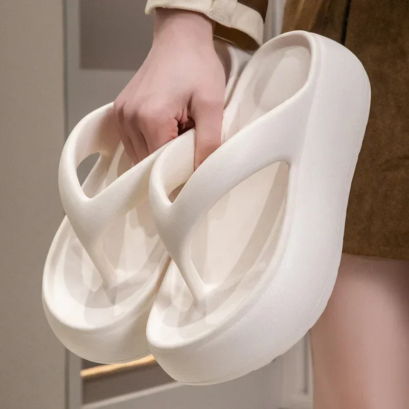 Summer Thick Bottom EVA Flip Flops for Women Non Slip Platform Sandals Woman Fashion Clip Toe Outdoor Slippers Soft Beach Slides