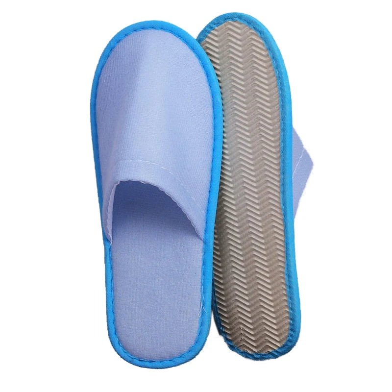 5Pairs Disposable Slippers Hotel Travel Slipper Party Home Guest Men Women Unisex Closed Toe Anti-slip Slippers Sanitary Sandals