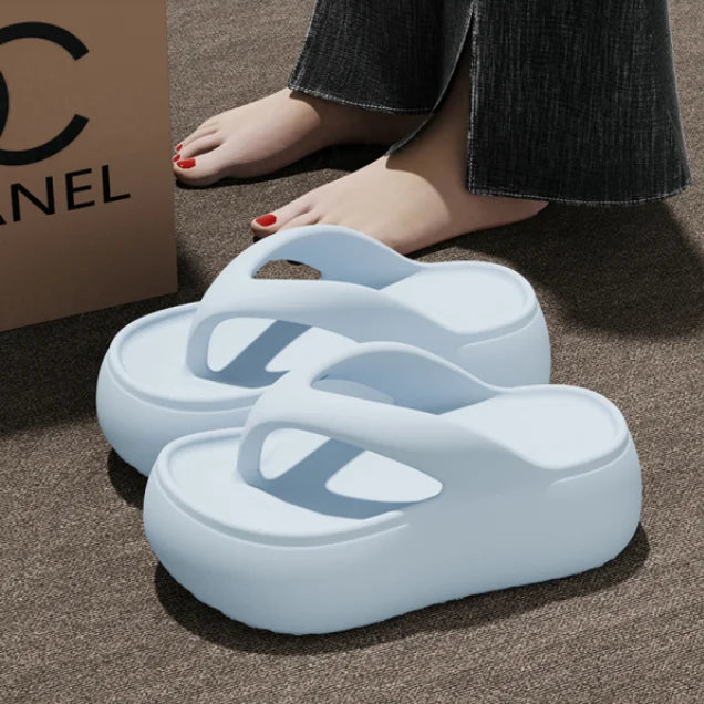 Summer Thick Bottom EVA Flip Flops for Women Non Slip Platform Sandals Woman Fashion Clip Toe Outdoor Slippers Soft Beach Slides